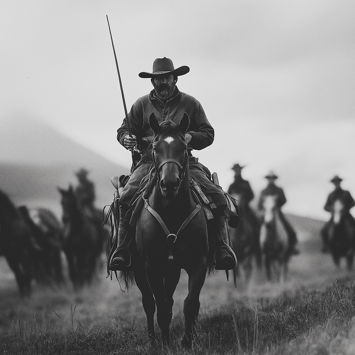 men riding horse